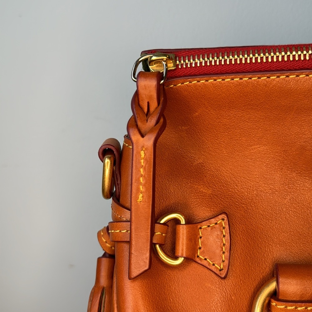 Dooney and Bourke Florentine Tasseled Satchel Handbag - Picture 3 of 13